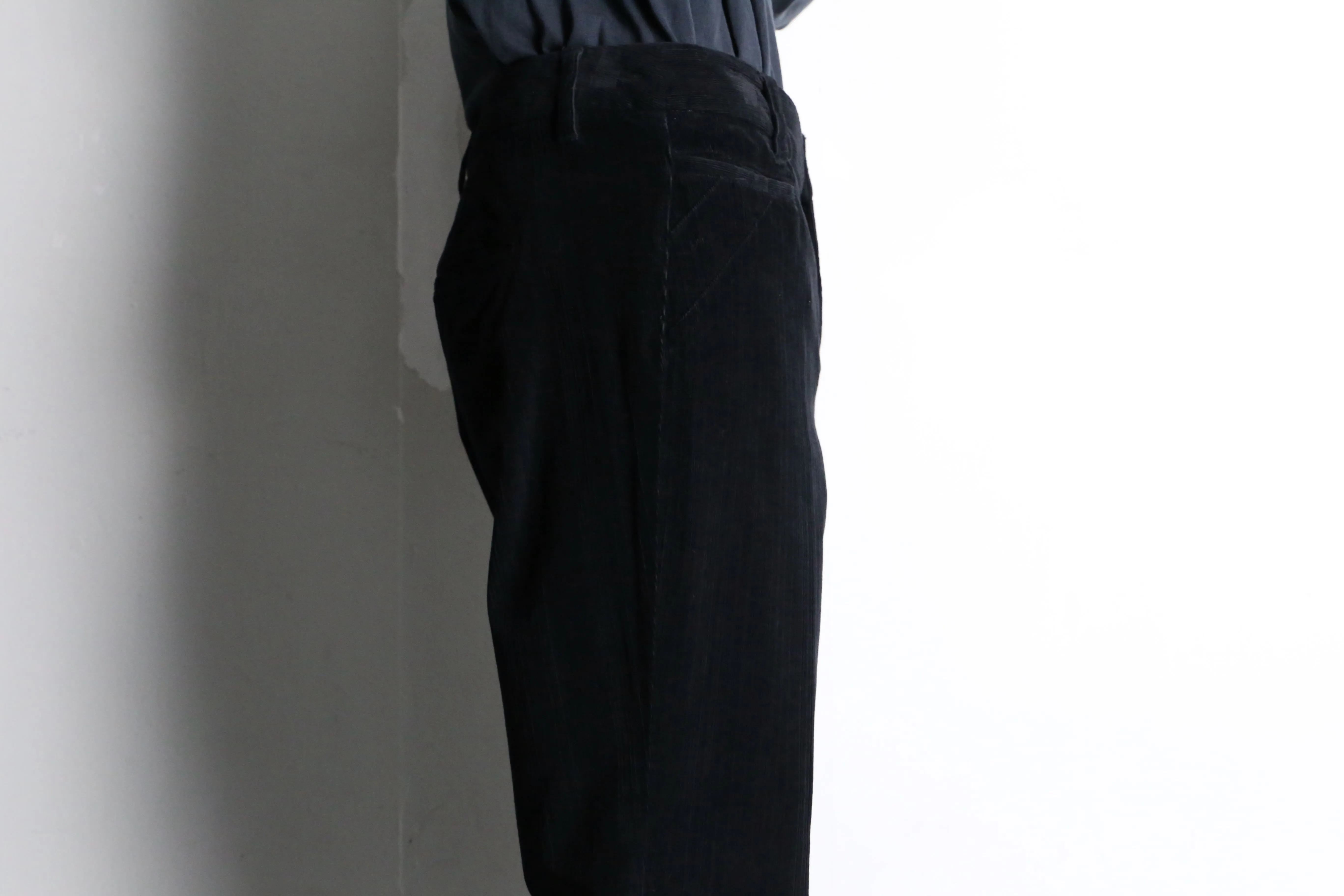 black color  corduroy straight pants