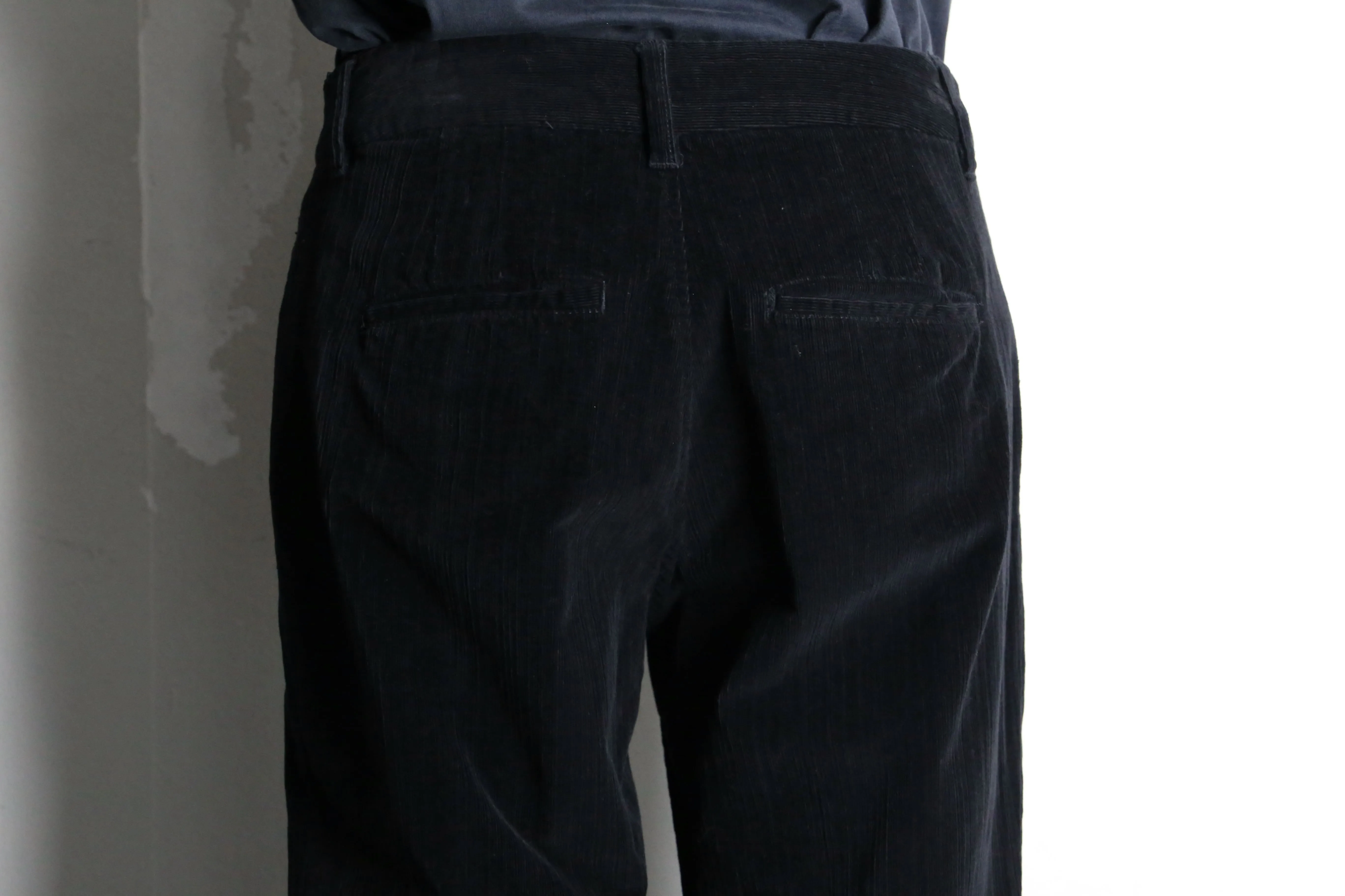 black color  corduroy straight pants