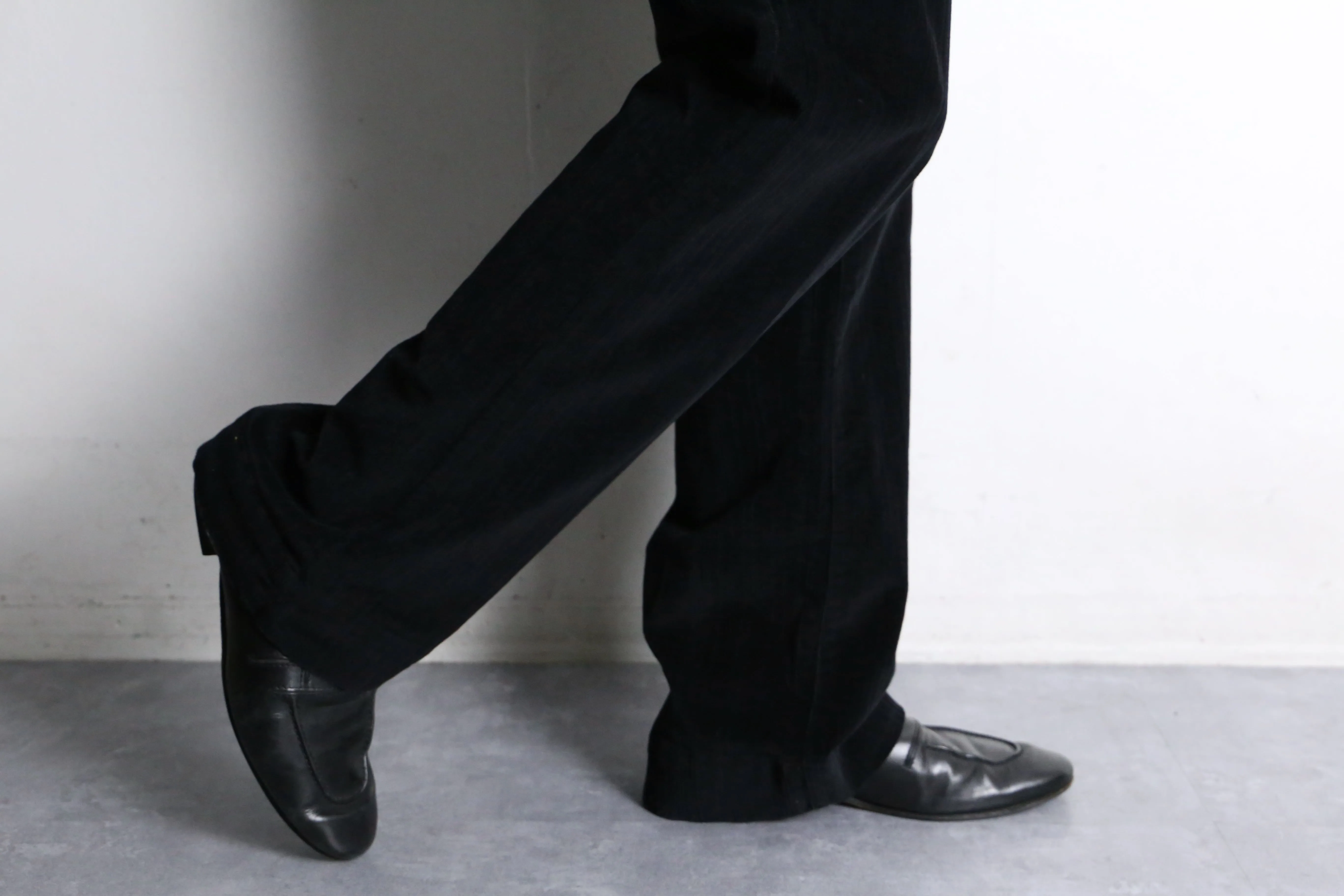 black color  corduroy straight pants