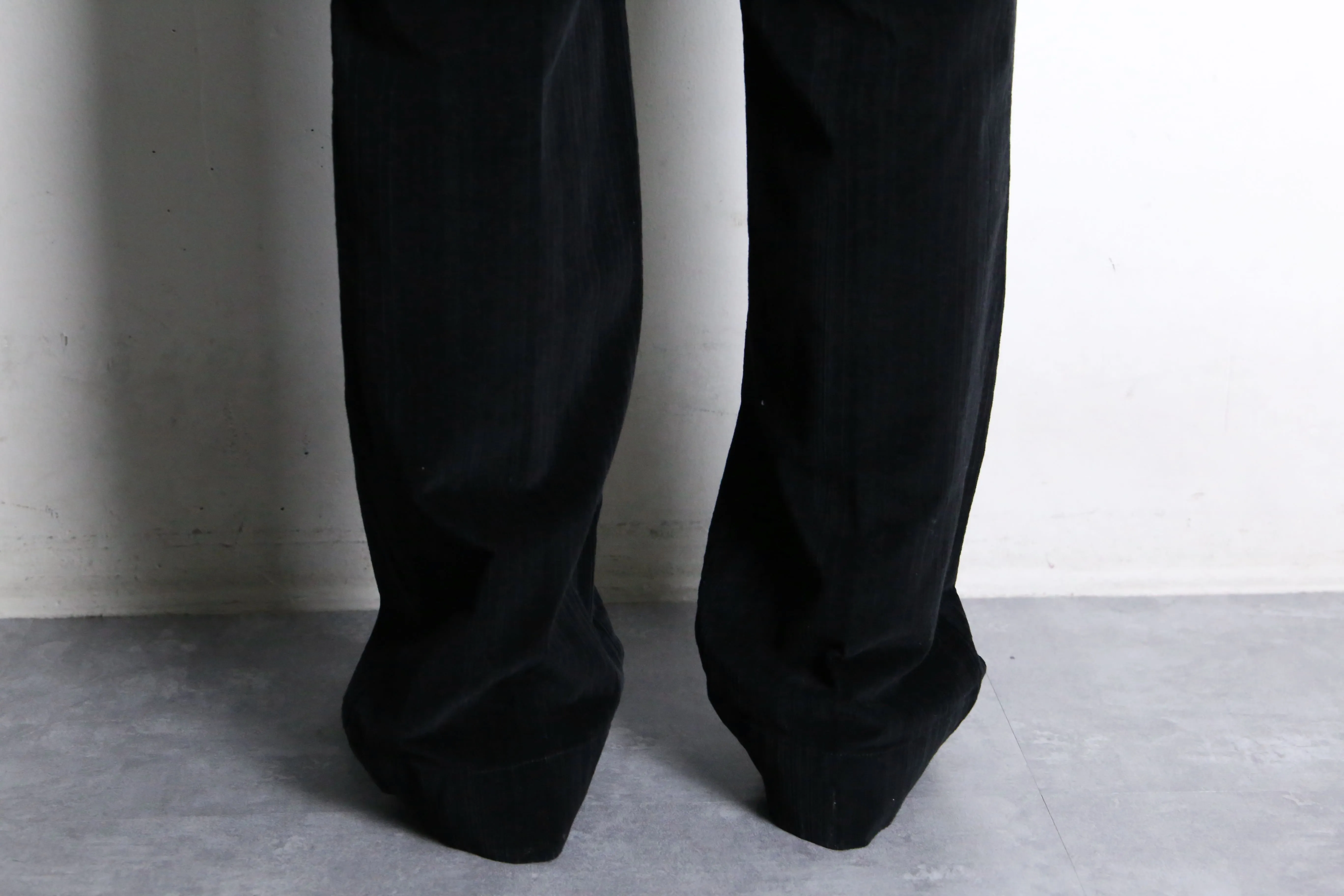 black color  corduroy straight pants