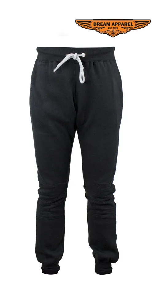 Black Jogger Sweatpants W/ Ribbed Panels