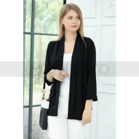 Black Shawl Collar Jacket