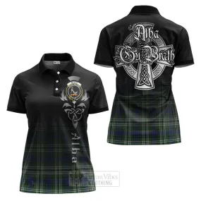 Blyth Tartan Women's Polo Shirt Featuring Alba Gu Brath Family Crest Celtic Inspired