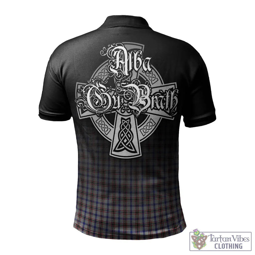 Boswell Tartan Polo Shirt Featuring Alba Gu Brath Family Crest Celtic Inspired