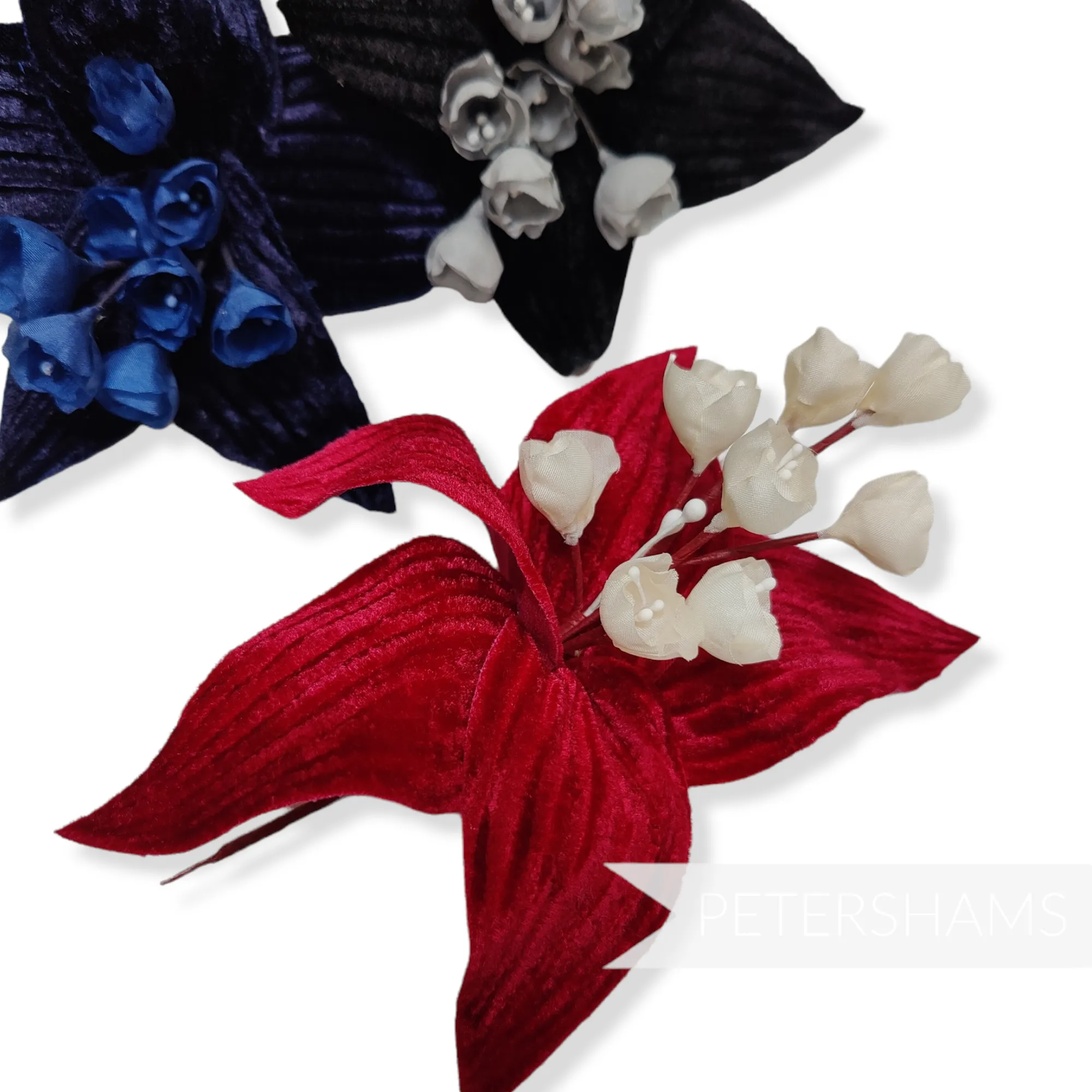 'Brielle' Velvet Lily of the Valley Silk Flower Hat Mount