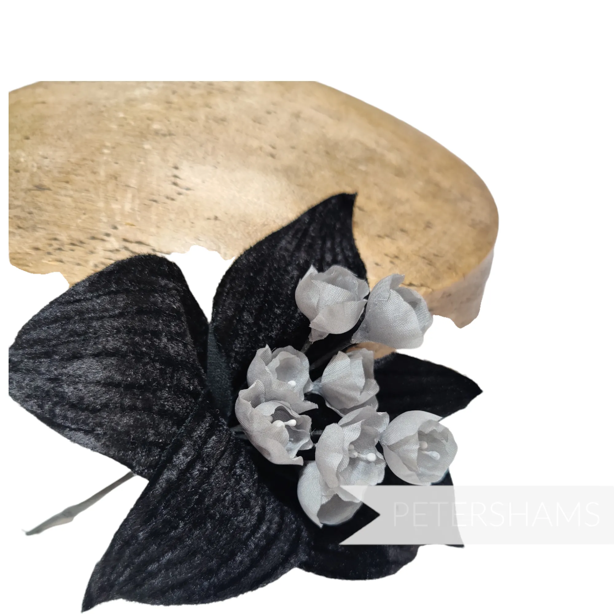 'Brielle' Velvet Lily of the Valley Silk Flower Hat Mount