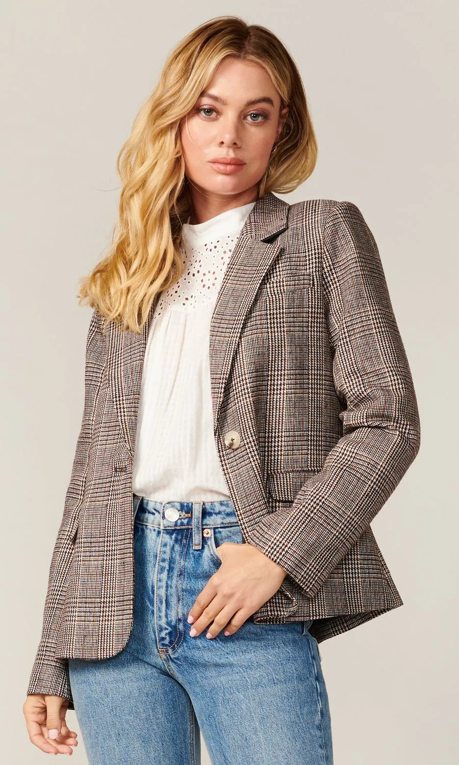 Brown Plaid Charles Blazer