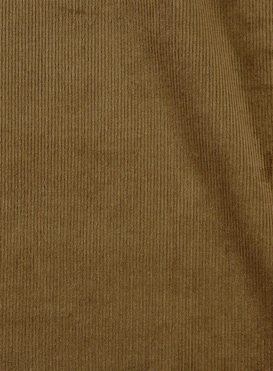 Brown Stretch Pin Corduroy Easy Pants