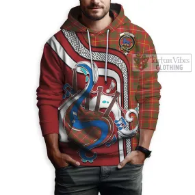 Bruce Modern Tartan Hoodie with Epic Bagpipe Style