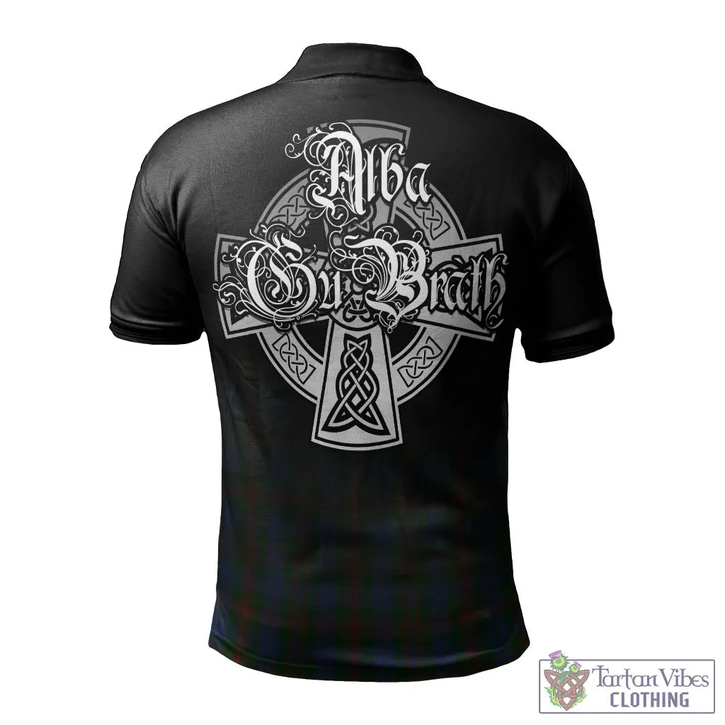 Buchanan Hunting Tartan Polo Shirt Featuring Alba Gu Brath Family Crest Celtic Inspired