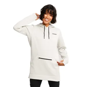 Burton Womens Oak Long Pullover Hoodie - Stout White