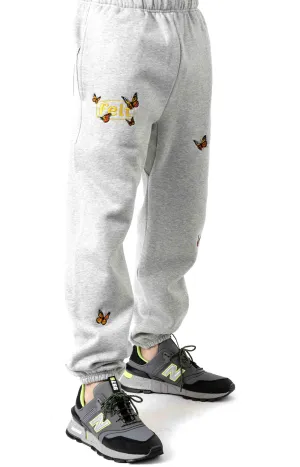 Butterfly Fleece Sweatpants - Heather Grey