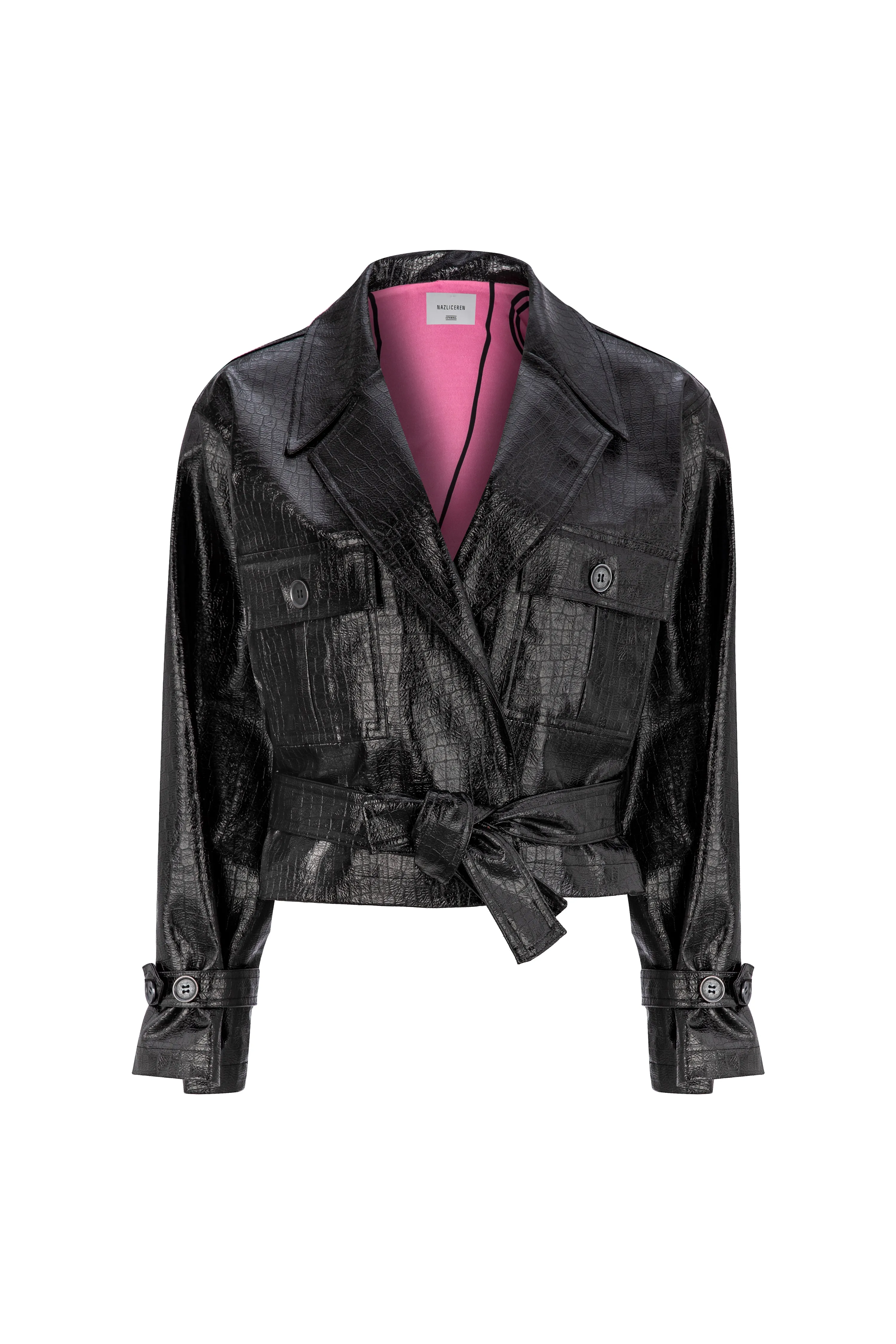 Callie Croc-Effect Jacket