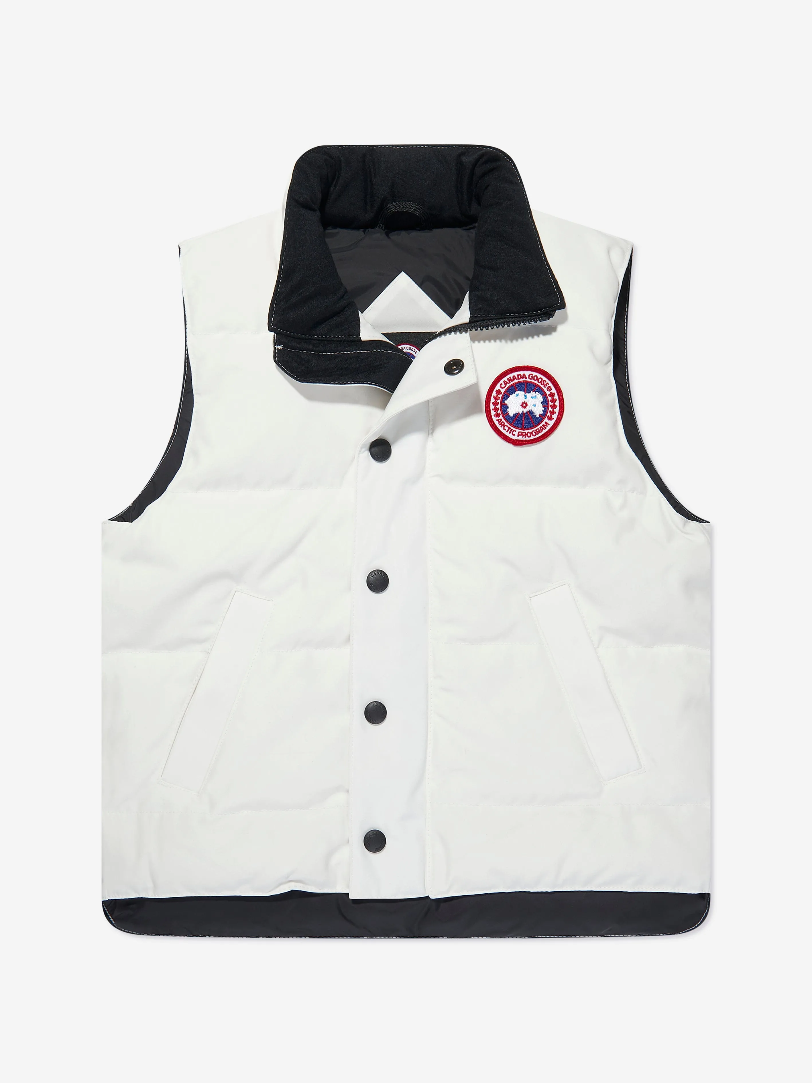 Canada Goose Kids Down Padded Vanier Gilet in White