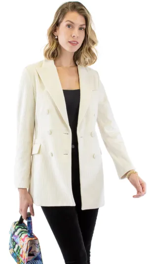 Cappottino Corduroy Blazer - Cream