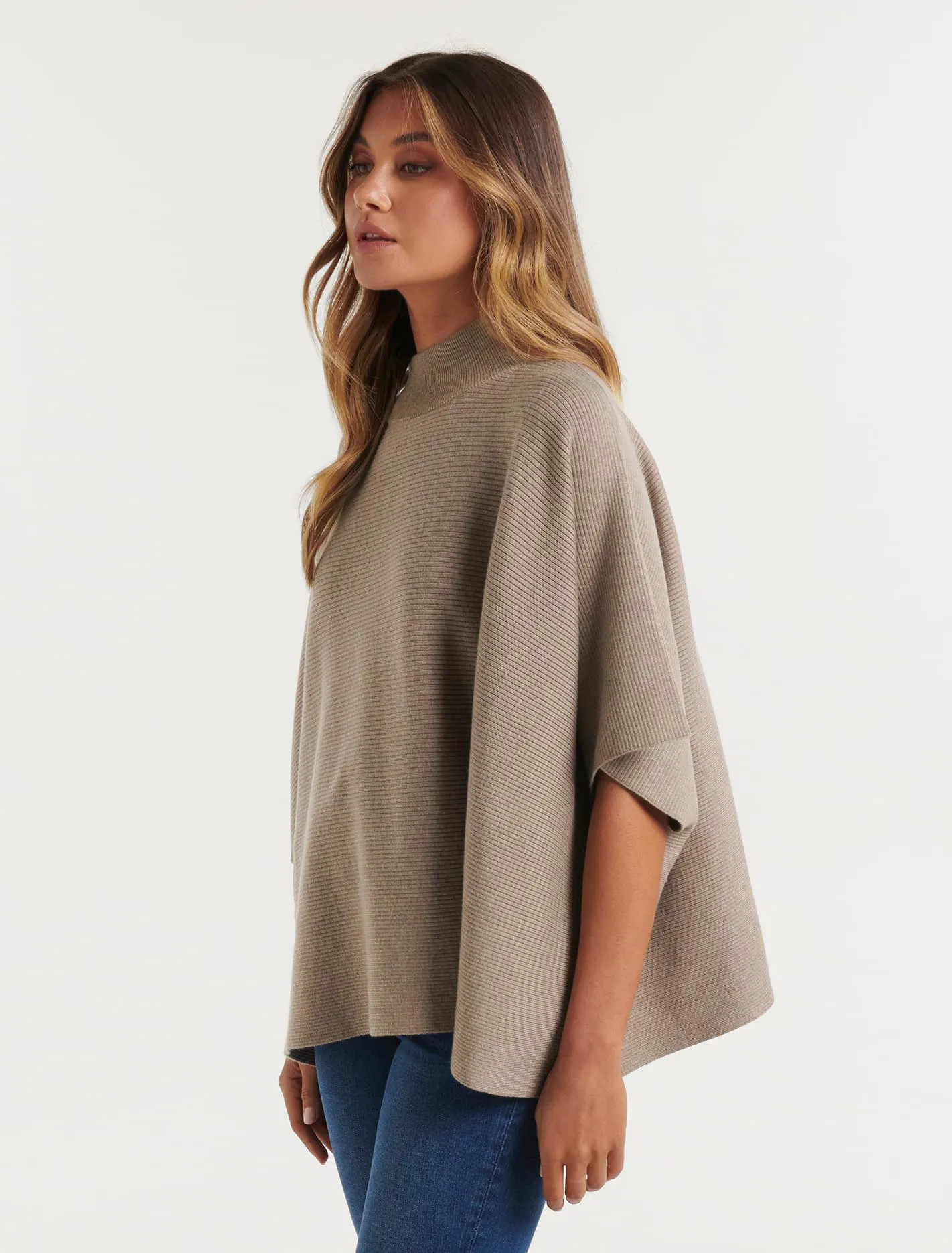 Cara Horizontal Rib Cape