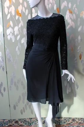 Carolina Herrera Black Lace Dress, Small