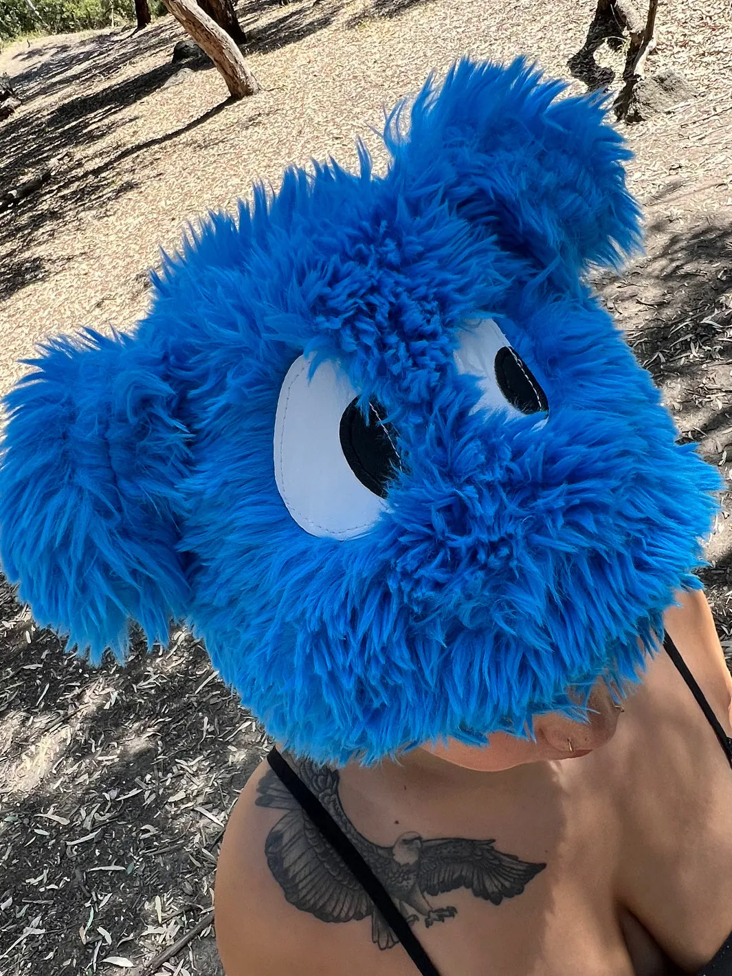 CARTOON FUZZY HAT - BLUE