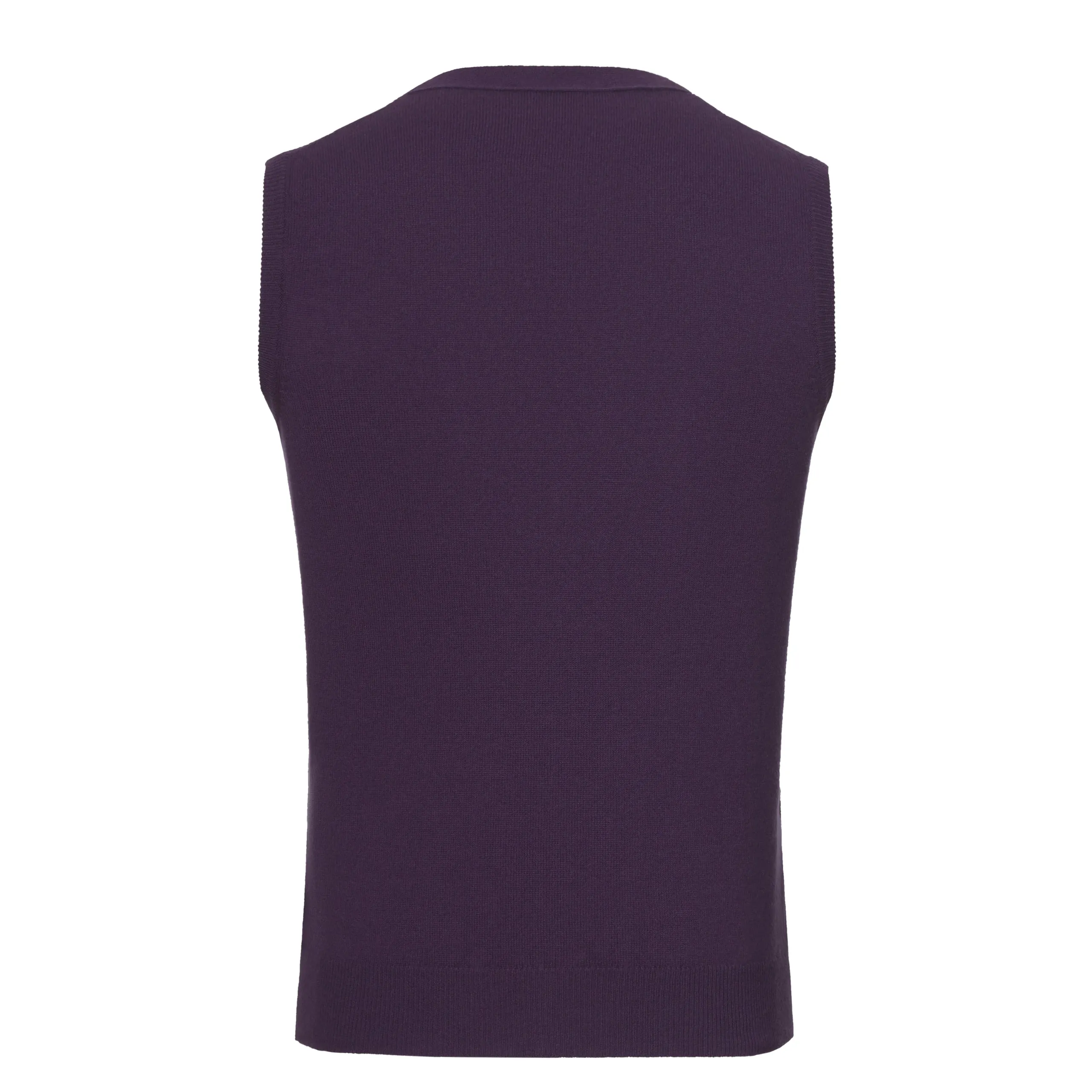 Cashmere Gilet in Deep Violet