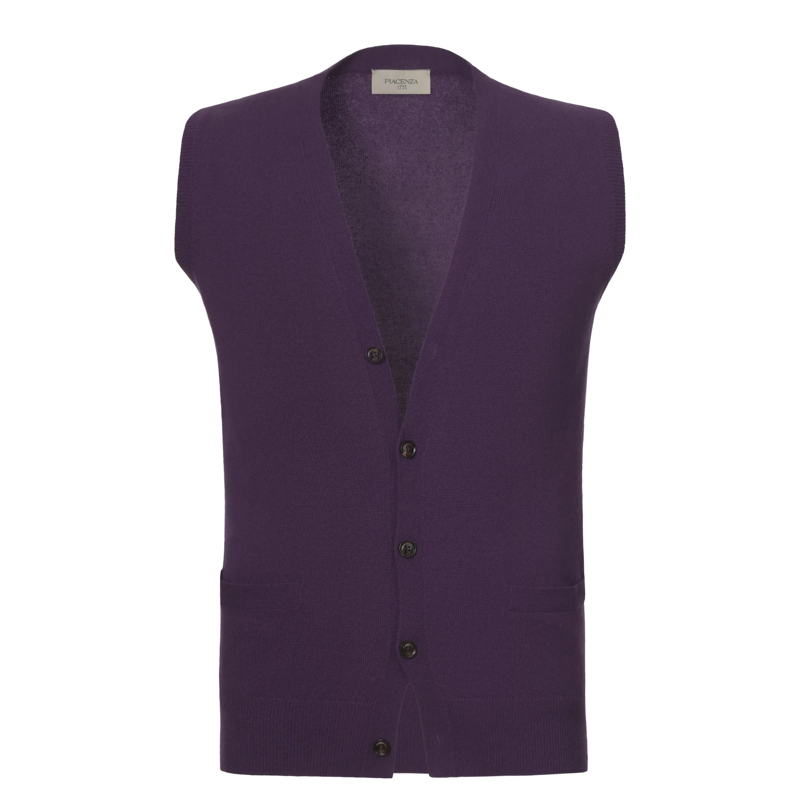 Cashmere Gilet in Deep Violet