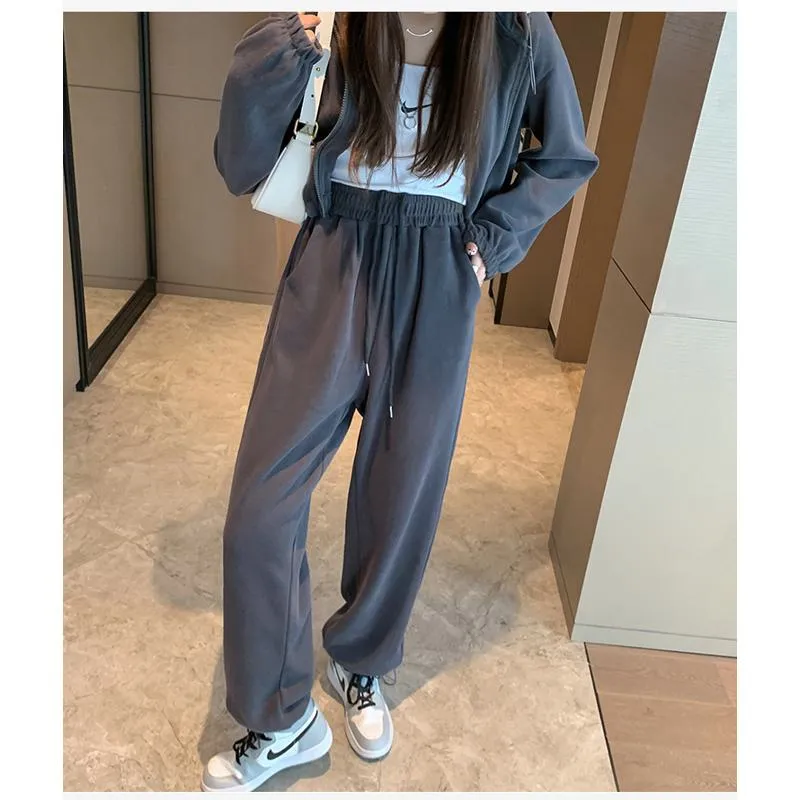 Casual Neutral Banana Plus Sports Loose Fit Sweatpants