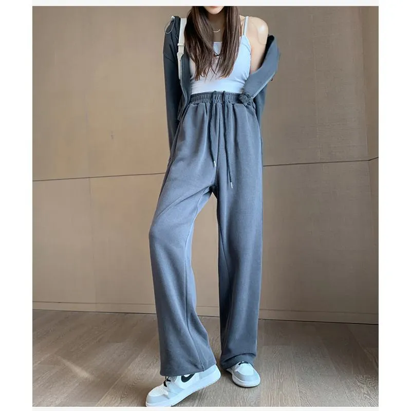 Casual Neutral Banana Plus Sports Loose Fit Sweatpants