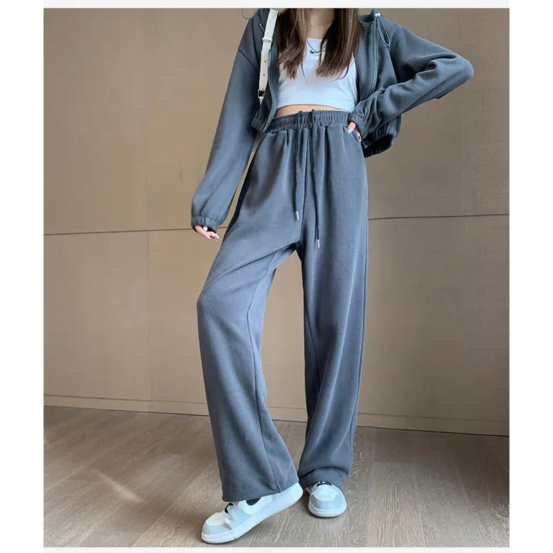 Casual Neutral Banana Plus Sports Loose Fit Sweatpants