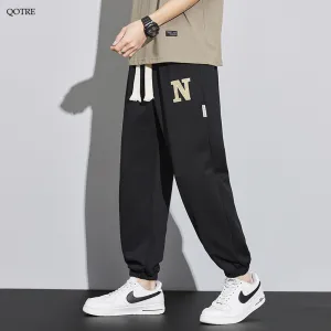 Casual Tapered Knitted Letter Sweatpant