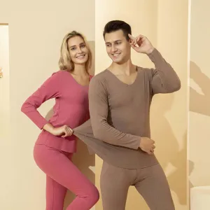 Cationic tablet constant temperature double-sided grinding slim men without trace debridge thermal underwear set autumn clothes autumn pants women