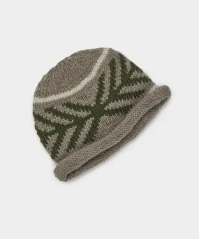 Câbleami Wool Jacquard Cap in Beige