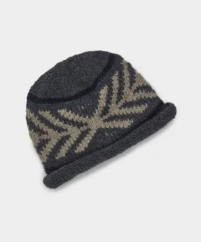 Câbleami Wool Jaquard Cap in Grey