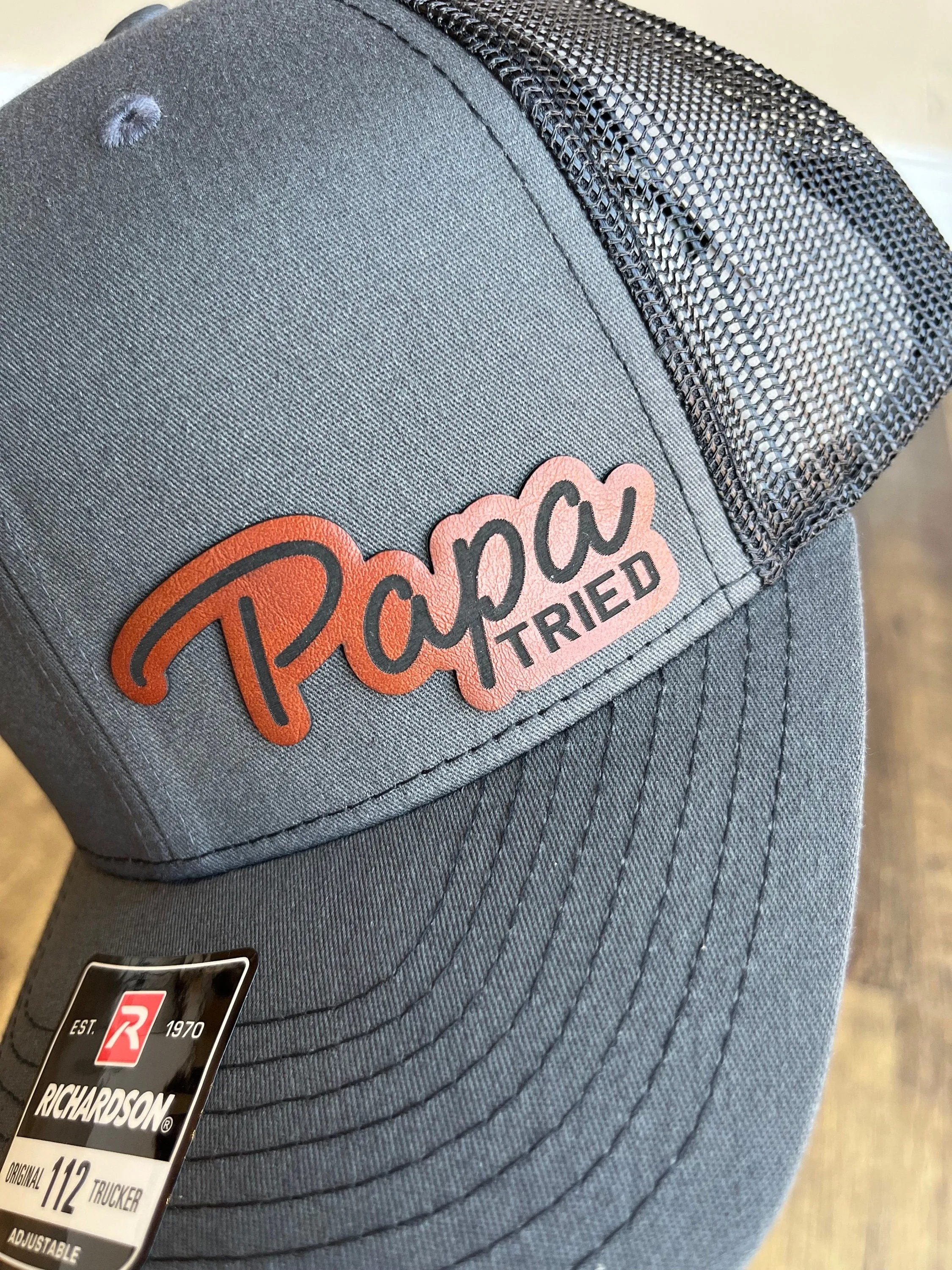 Christmas gift for papa, Papa tried hat for fathers day, hat for dad, Gift Hat for grandpa, Richardson 112 Trucker Snapback hat