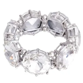 Clearly Chic Silver Plated Bracelet: Make a Statement!