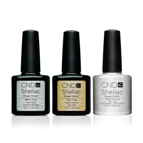 CND - Shellac Combo - Base, Top & Silver Chrome