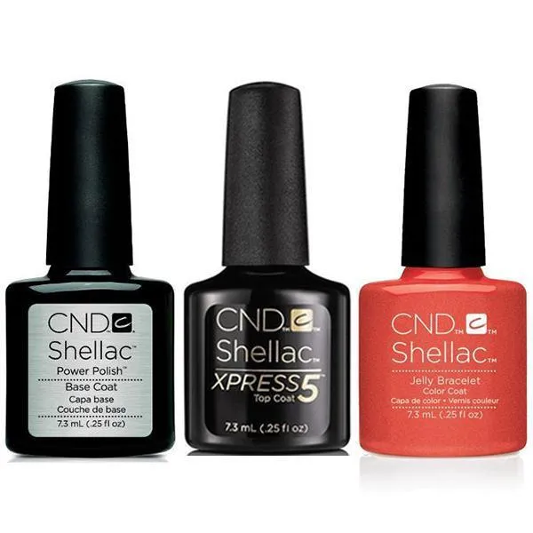 CND - Shellac Xpress5 Combo - Base, Top & Jelly Bracelet (0.25 oz)