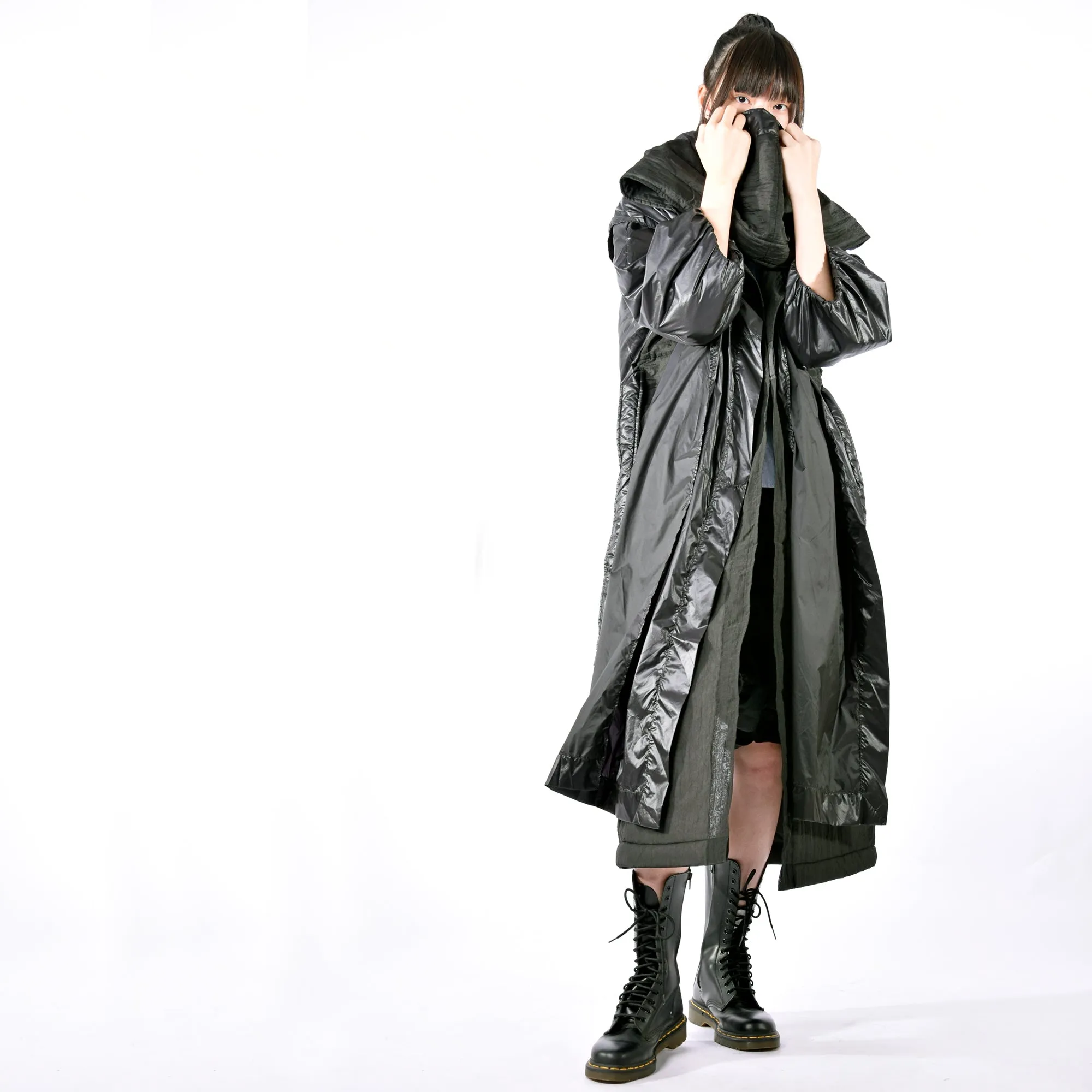 Coat -  Hooded Mask Long Coat