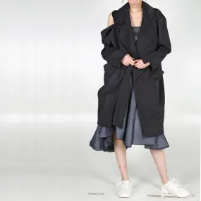 Coat - Long Coat Drop Sleeve