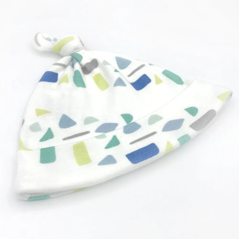 Cool Confetti Stripe Baby Hat (0-3M) - Organic Cotton | *25% Off!*