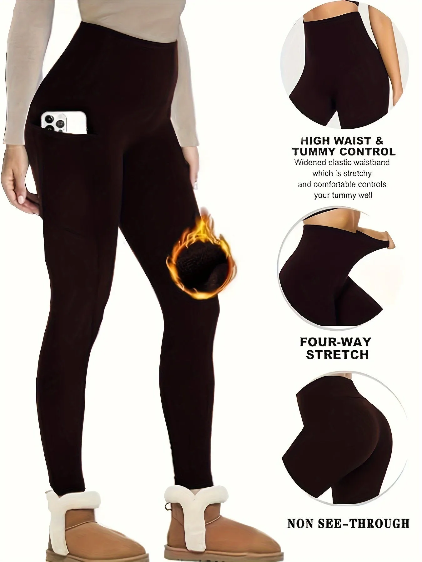 Cozy and Slimming Figure Flattering Thermal Pants for Women