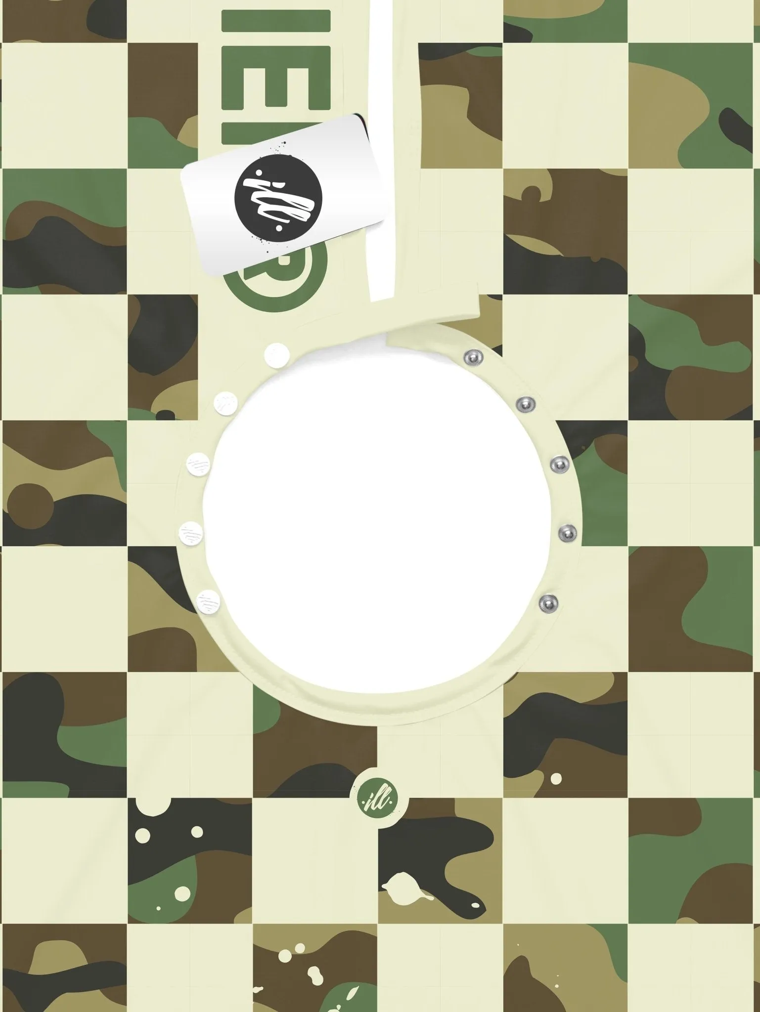 Cream Check-Camo PRO Cape