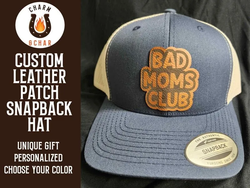 Custom Leather Patch Trucker Hats - Classic Colors