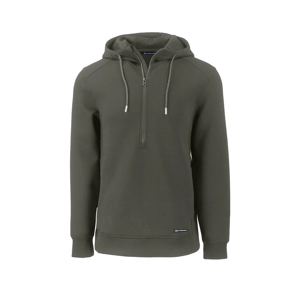 Cutter & Buck Roam Eco Half Zip Recycled Mens Hooded Pullover