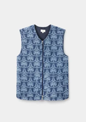 Denim Jacquard Cotton Gilet