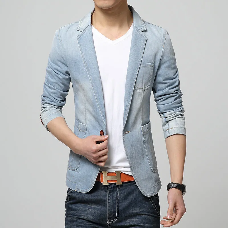 Denim Trendy Jeans Casual Slim Fit Blazer