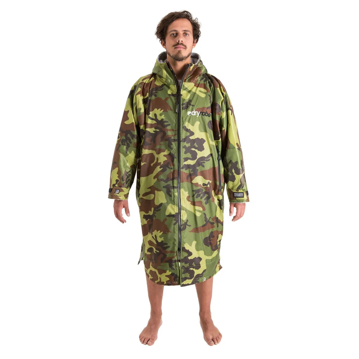 Dryrobe Advance Long Sleeve Changing Robe - Camo/Grey