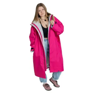 Dryrobe Advance Long Sleeve Changing Robe - Pink/Light Grey