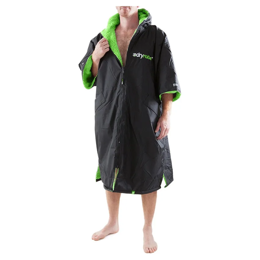 Dryrobe Advance Short Sleeve Changing Robe - Large - Black/Green