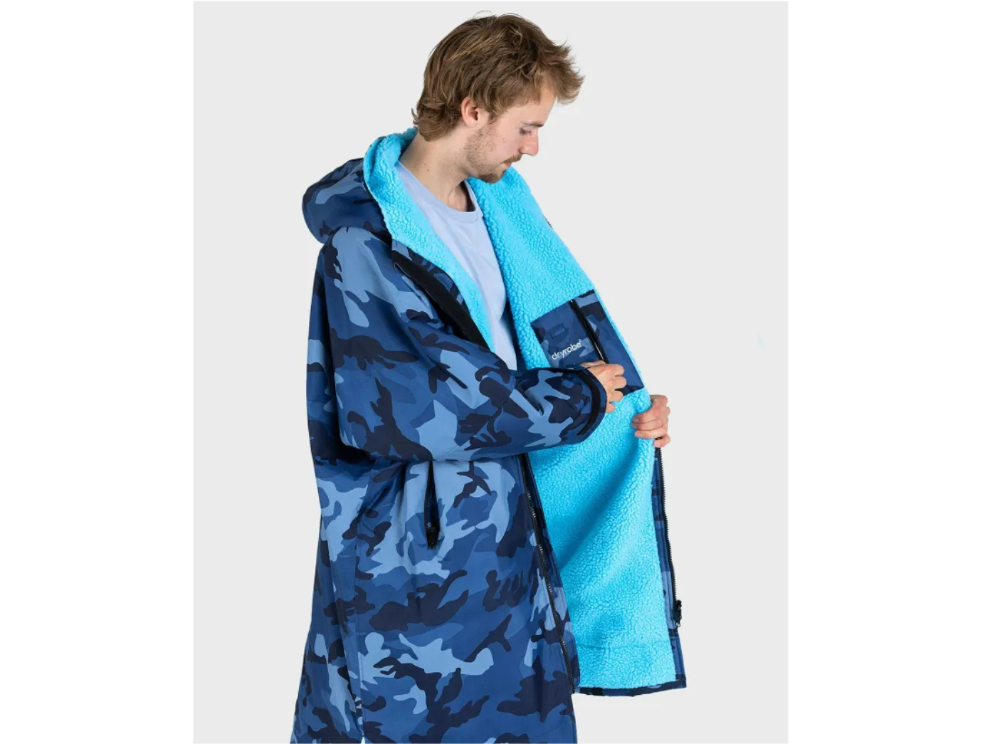 Dryrobe Advance V3 Adult Long Sleeve Blue Camo/Blue - Sizes Small/Medium/Large/Extra Large - In Stock - NEW