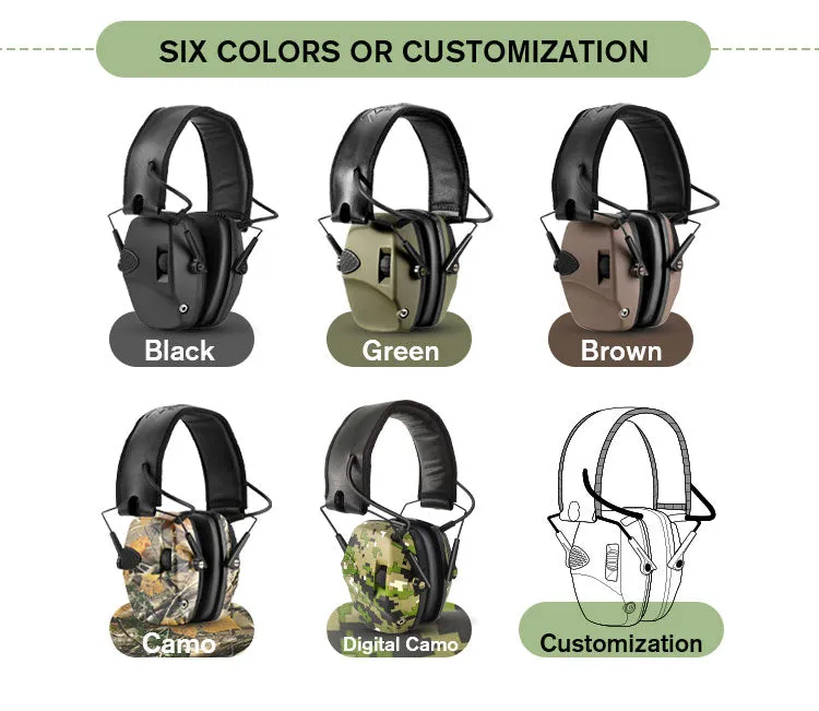 Electronic Hunting Headphones Shooting Hearing Protection Amplifier Ear Muffs