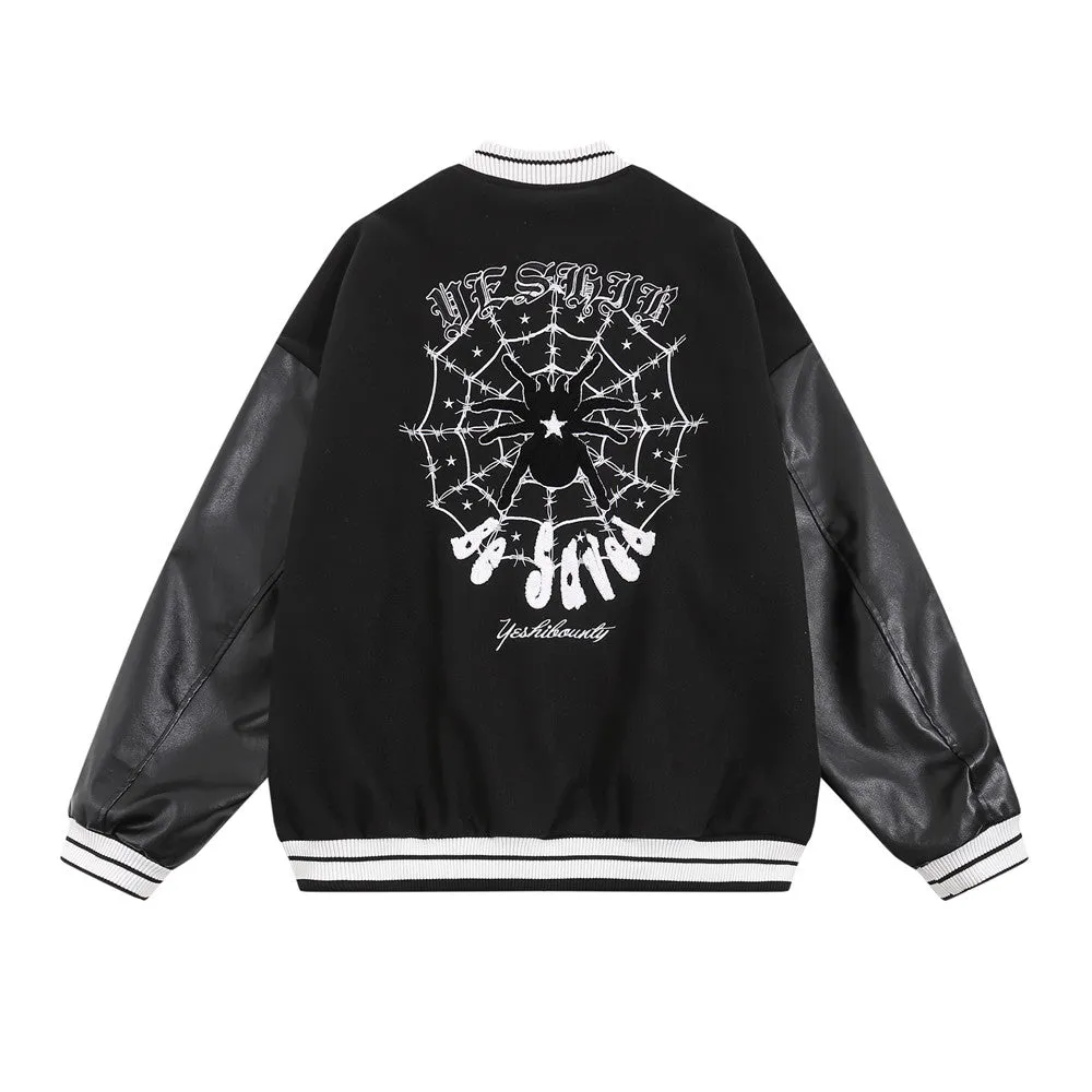 Embroidered Baseball Uniform Jacket Men